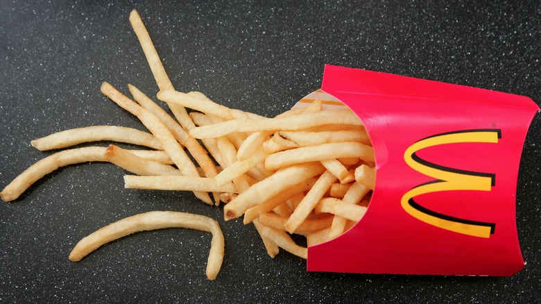 McDonald's french fries on table