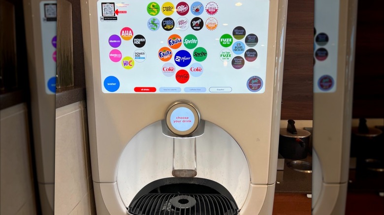A Freestyle screen with various soda flavors