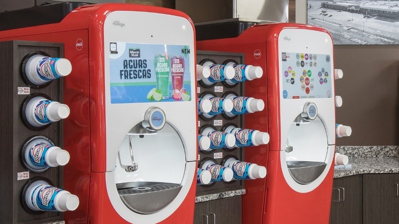 Two Freestyle machines side by side in a restaurant