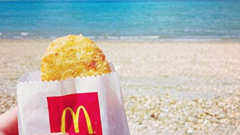 McDonald's Hashbrown at the beach