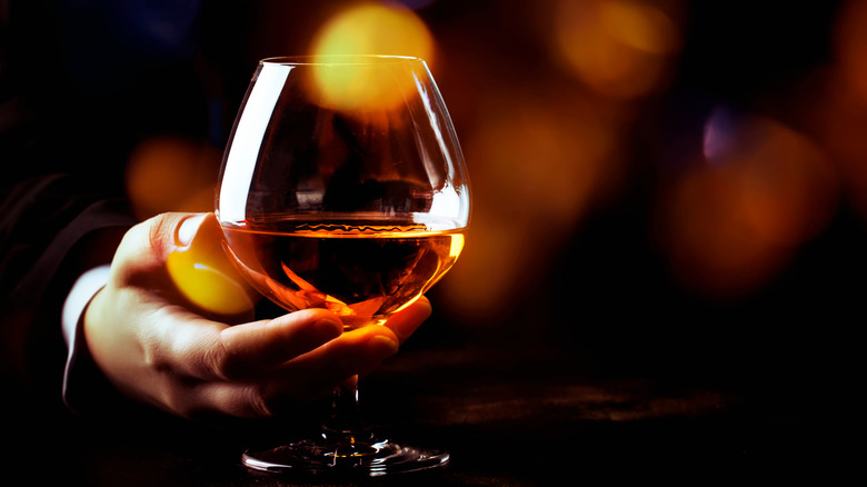 Cognac in a glass