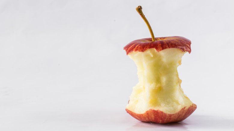 Those who eat organic apples, core and all, get 10 times the bacteria