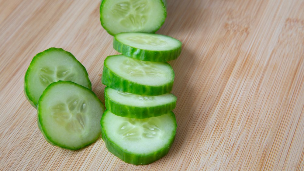 cut cucumbers