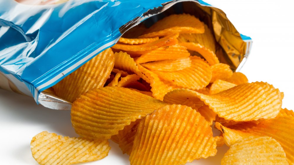 open bag of chips