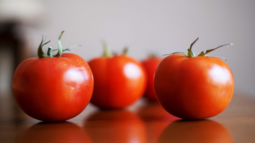 tomatoes on table