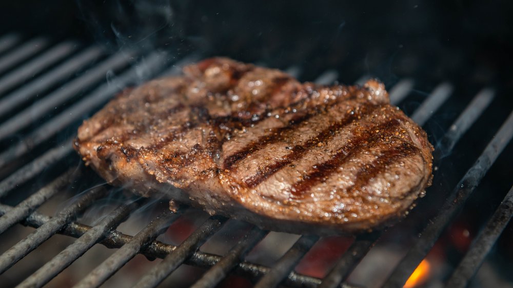Steak on a grill