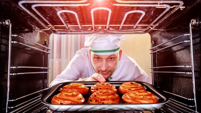 chef in oven