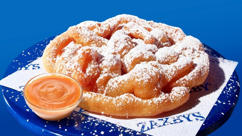 Zaxby's funnel cake on plate
