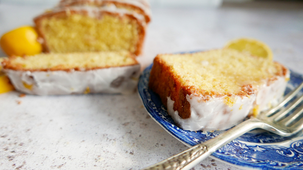 slice of lemon pound cake