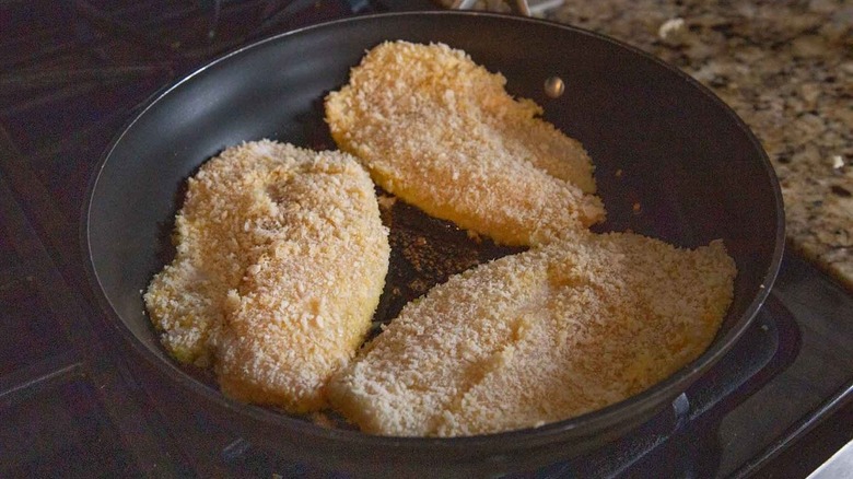 fish in frying pan