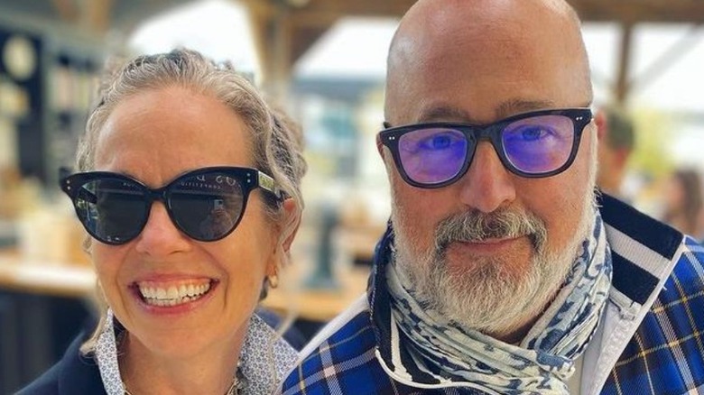 Close up of Zoe Francois and Andrew Zimmern 