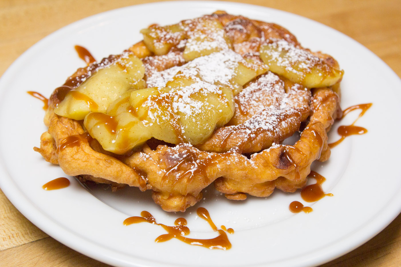 Caramel Apple Funnel Cake Recipe